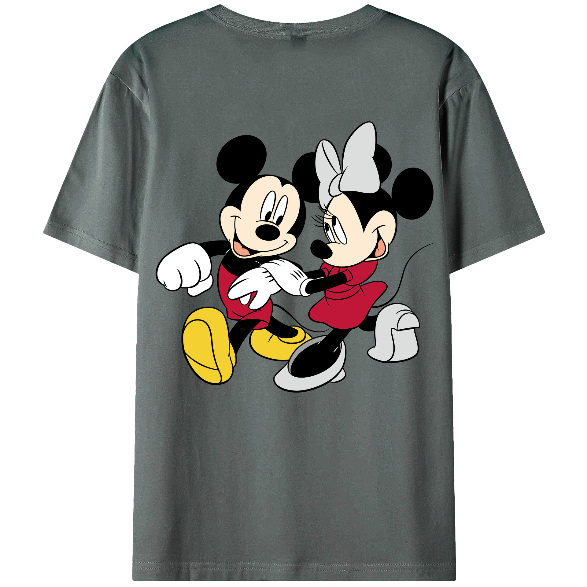 （画像用） ミッキーマウス Mickey Mouse 綿100％半袖Tシャツ（背面プリント）